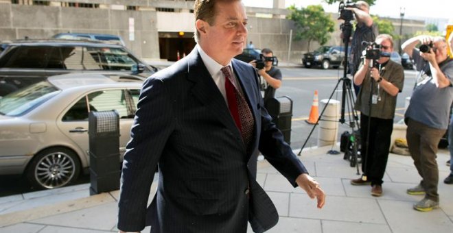 El exjefe de campaña de Donald Trump, Paul Manafort, llegando al Tribunal Federal en Washington D.C (Estados Unidos). / EFE