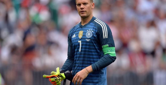 17/06/2018.- El portero de Alemania Manuel Neuer durante el encuentro frente a México. EFE/EPA/Peter Powell