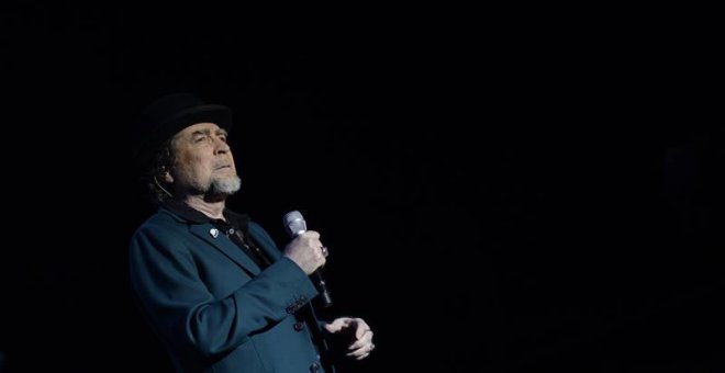 Joaquín Sabina durante su últimos concierto en Madrid. (VÍCTOR LERENA | EFE)