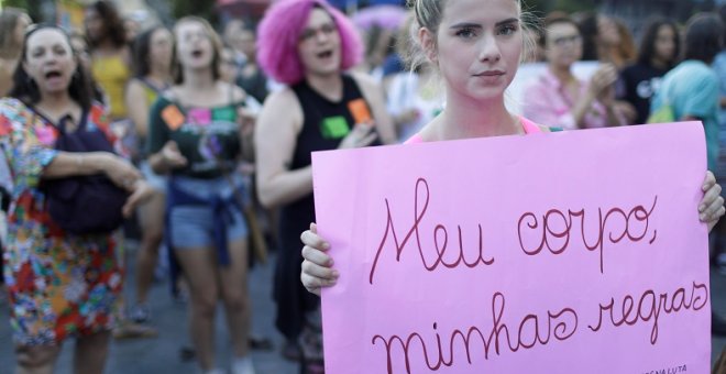 Una protesta de mujeres en Río de Janeiro. REUTERS