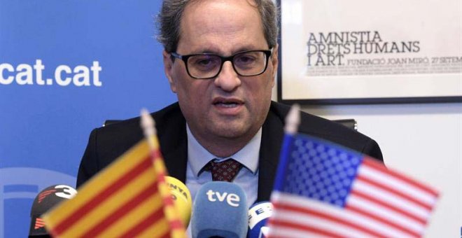 El president Torra en Estados Unidos. (LENIN NOLLY | EFE)