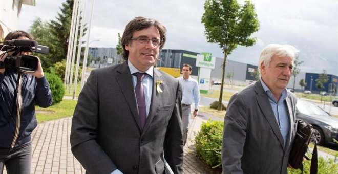 El expresidente de la Generalitat, Carles Puigdemont, en Berlín. / EFE