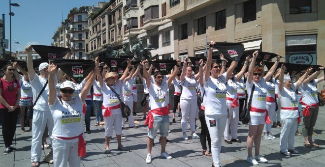 Concentración en Pamplona por unos Sanfermines "sin violencia" hacia los animales./Europa Press