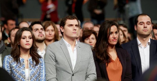 Inés Arrimadas, Albert Rivera, Begoña Villacís e Ignacio Aguado en una imagen de archivo en un acto de Ciudadanos en Madrid / EFE