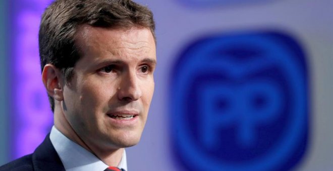 Pablo Casado durante una rueda de prensa | Foto: EFE