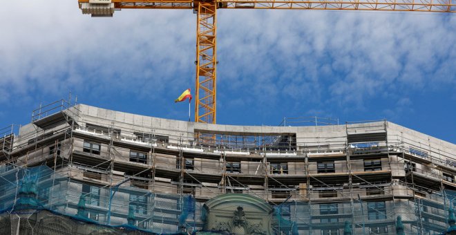 Obras del Proyecto Canalejas, en el centro de Madrid, promovido por la constructora OHL.  REUTERS/Paul Hanna