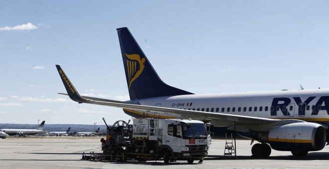 Imagen de archivo de una avión de Ryanair.- EUROPA PRESS