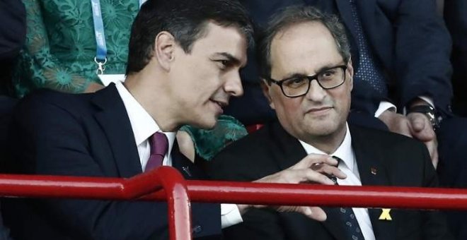 Pedro Sánchez y Quim Torra/ EFE