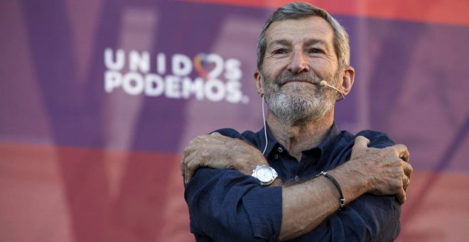 Julio Rodríguez, durante un mitin de Unidos Podemos. MARCIAL GUILLÉN EFE