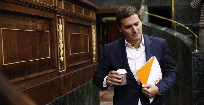 El líder de Ciudadanos, Albert Rivera, a su llegada al Congreso. /EUROPA PRESS