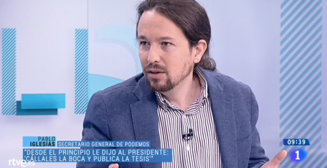 Pablo Iglesias en una entrevista este lunes en 'Los Desayunos de TVE'