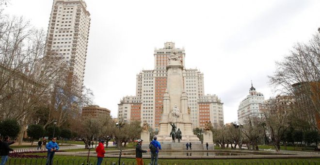 La plaza de España de Madrid. EFE