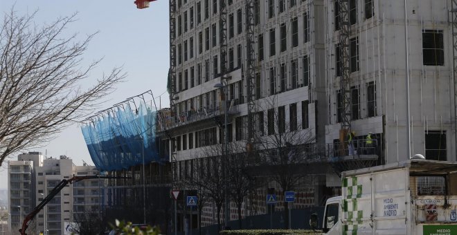 Edificio de viviendas en construcción en Madrid. E.P.