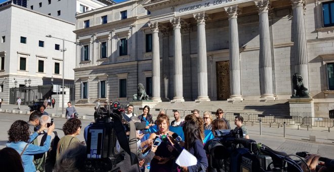 03/10/2018.- 17 activistas trans llevaron a cabo una huelga de hambre para exigir a Podemos que tramite la ley integral de este colectivo. TWITTER/@PlataformaTrans