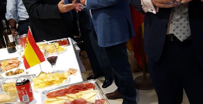 El expolicía Antonio González Pacheco, en una comisaría madrileña, en la celebración de la fiesta del patrón de la Policía.