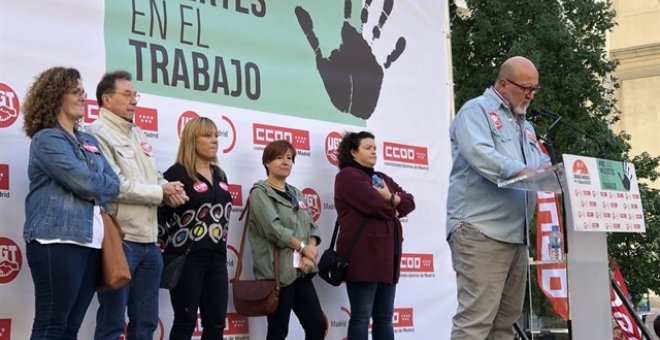 CCOO y UGT claman en Madrid contra los accidentes laborales mortales. / EP