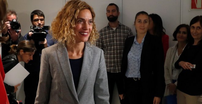 La ministra de Política Territorial y Función Pública, Meritxel Batet, momentos antes de participar en un almuerzo-coloquio organizado por el Club Siglo XXI. EFE/J.J. Guillén