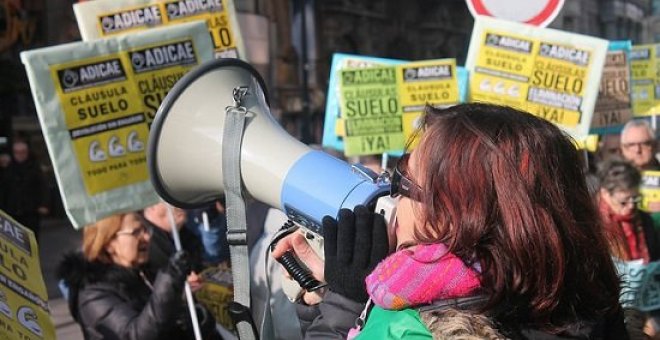 Protesta por las cláusulas suelo. (Imagen de archivo. ADICAE)