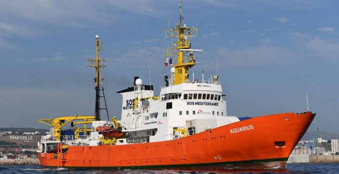 La Justicia italiana inmoviliza el Aquarius por la mala gestión de sus residuos  |  AFP