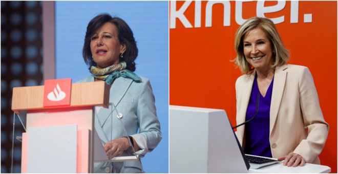 La presidenta del Banco Santander, Ana Botín, y la consejera delegada de Bankinter, María Dolores Dancausa. EFE