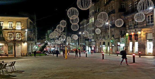 Alumbrado navideño de Vigo. / LUCÍA FERNANDEZ RAMÓN