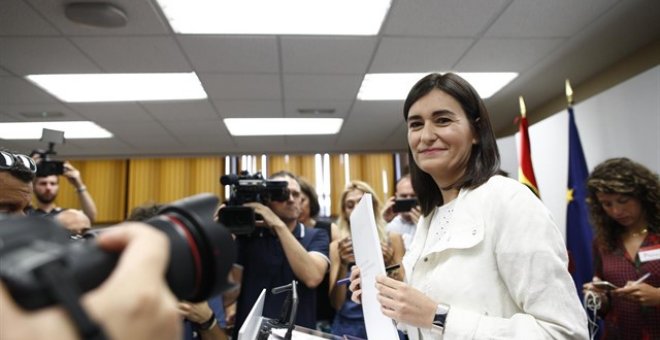 Rueda de prensa de la ministra de Sanidad para dar explicaciones sobre su máster. EUROPA PRESS/Eduardo Parra/Archivo