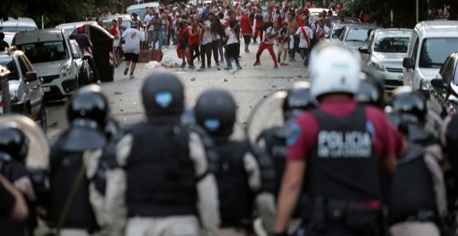 Despliegue policial el día del encuentro entre River Plate y Boca Juniors.- REUTERS