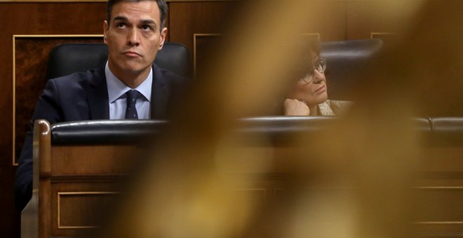 El presidente del Gobierno, Pedro Sánchez, en una sesión parlamentaria en el Pleno del Congreso, el pasado noviembre. REUTERS/Susana Vera