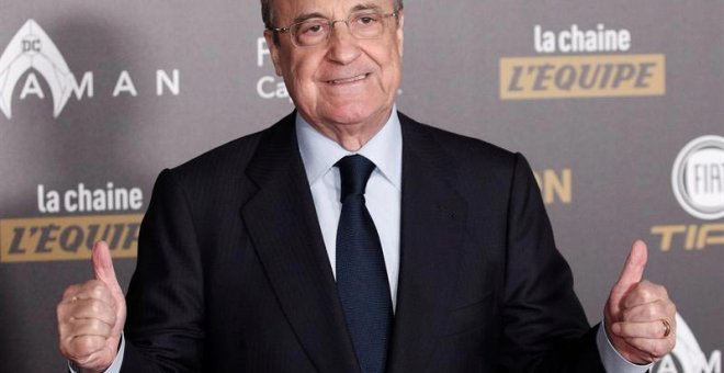 Florentino Pérez en una reciente imagen. (YOAN VALAT | EFE)