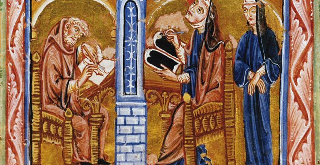 Fotografía de Hildegard Von Bingen, una de las escritoras más influyentes de la Baja Edad Media