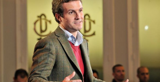 El presidente del PP, Pablo Casado. - EFE