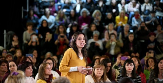 Irene Montero en el acto 'La vida, en el centro' con el que ha vuelto a la política / Daniel Gago - Podemos