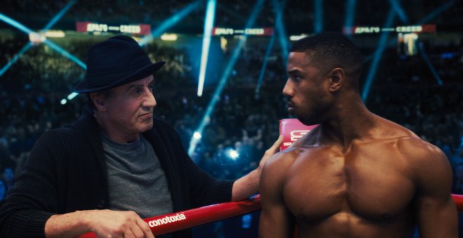 Sylvester Stallone y Michael B. Jordan, en una escena de la película