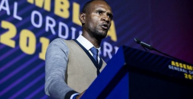 Eric Abidal durante un acto con el FC Barcelona. / Europa Press