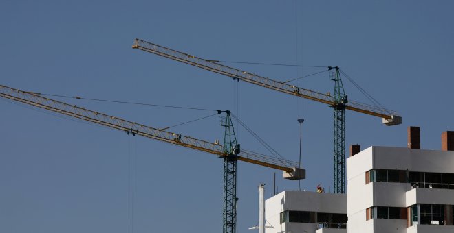 Edificio en construcción en Madrid. REUTERS