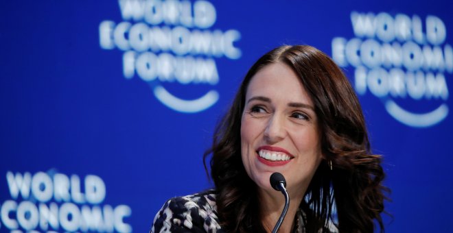 Jacinda Ardern, primera ministra de Nueva Zelanda, durante el Foro Económico Mundial. / REUTERS - ARND WIEGMANN