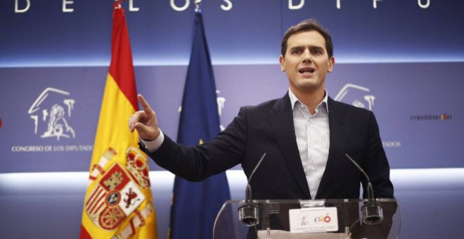 Rueda de prensa del presidente de Ciudadanos, Albert Rivera, para exigir al Gobierno que convoque elecciones generales / Eduardo Parra. EUROPA PRESS