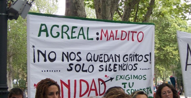 Una manifestación contra Agreal.