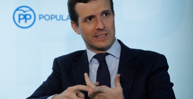 Pablo Casado afirma que no cree que deba pedir disculpas por los casos de corrupción en el PP | EFE/Ballesteros