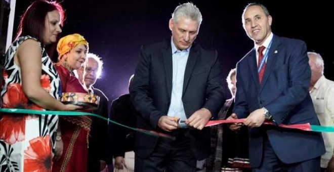 El presidente cubano, Miguel Diaz-Canel, en la inauguración de la 28° Feria Internacional del Libro de Cuba, en La Habana./EFE