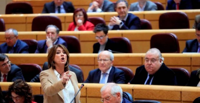 Dolores Delgado, el pasado martes en el Senado. / EFE