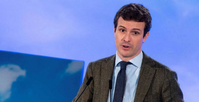 Pablo Casado durante la entrevista en TVE / EFE