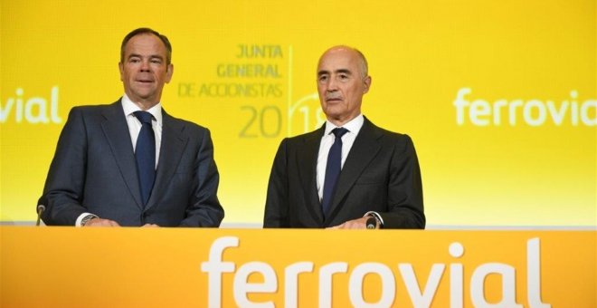 El presidente de Ferrovial, Rafael del Pino, y su consejero delegado, Íñigo Meira. E.P.