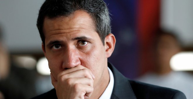 Juan Guaidó durante una rueda de prensa el 18 de febrero. / REUTERS - MANAURE QUINTERO