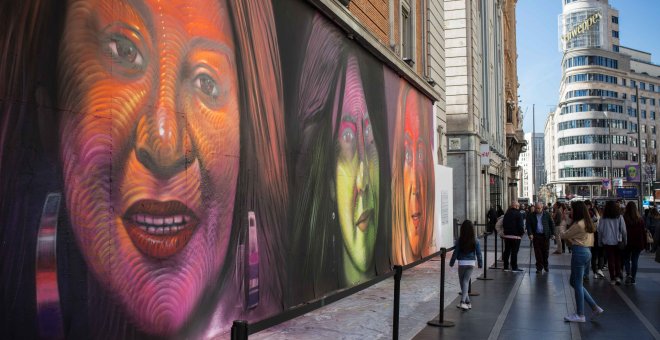 El mural, ubicado en Gran Vía / Jairo Vargas