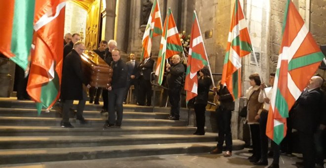 Un momento en el funeral de Xabier Arzalluz.- EP