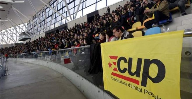 Imagen de una asamblea de la CUP-. EFE/ARCHIVO