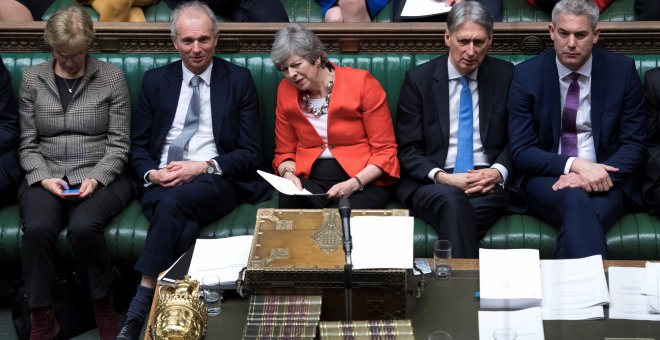 Theresa May durante su intervención en el Parlamento en Londres. | Reuters