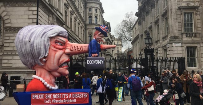 Manifestación que solicita la cancelación del Brexit./CRISTINA CASERO