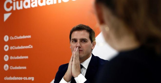 El líder de Ciudadanos, Albert Rivera, durante la reunión de Comité Permanente de Ciudadanos. EFE/Mariscal